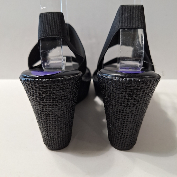 Italian Shoemakers NEW Made in Italy Elastic Strap Platform Wedge Sandals- 8.5 - Picture 6 of 11